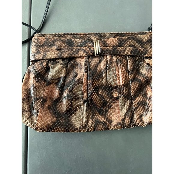 Vintage J. Renee Brown Python Shoulder Bag - Picture 3 of 7